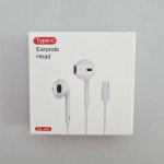 Wholesale USB Type-C Wired Earbuds Headset Stereo Sound with Mic and Volume Control for Universal Type-C Port Android Cell Phone and Device (White)